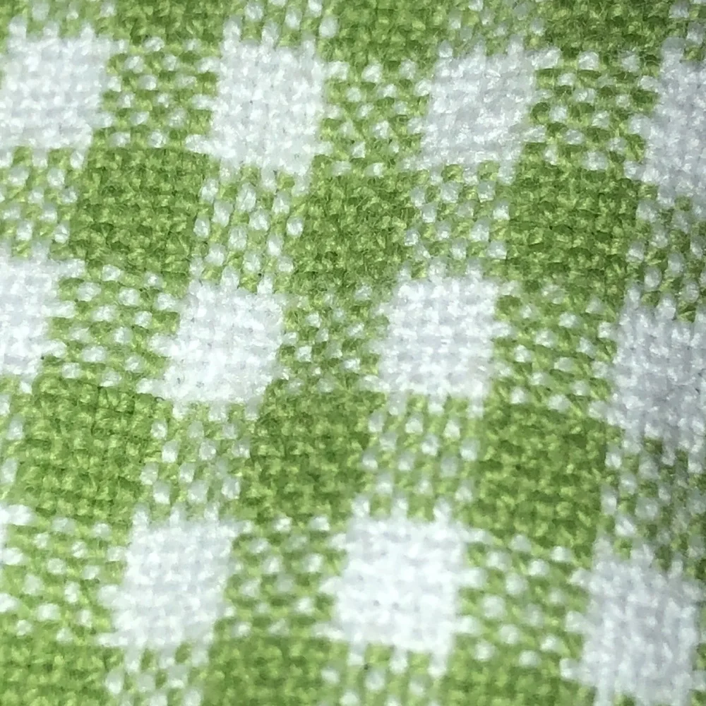 Pottery Barn Kids Green and White Gingham medium drawstring Basket Liner